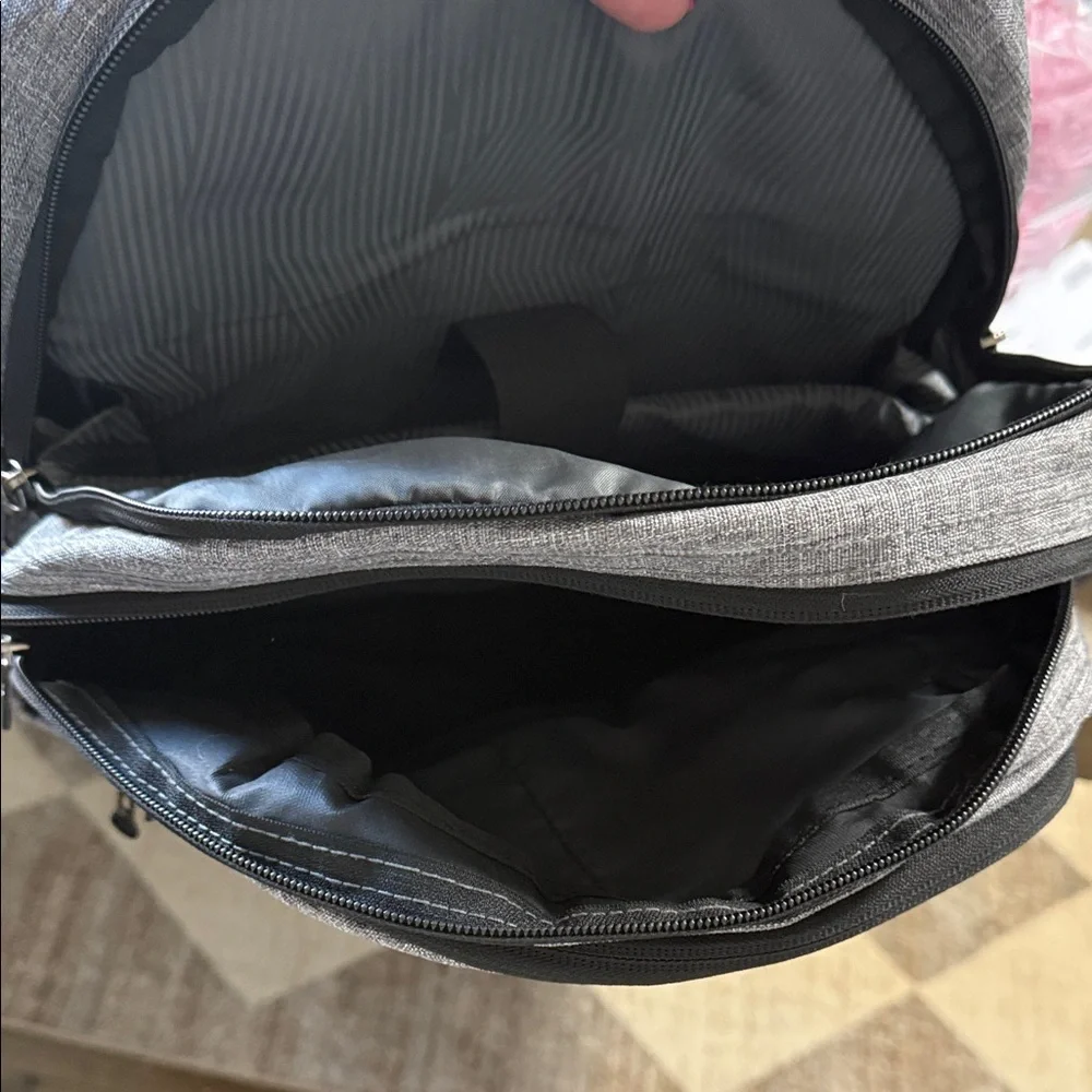 Bondka Stylish Gray and Brown Backpack like new
